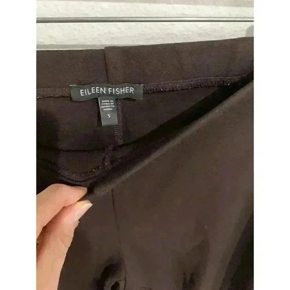 eileen fisher pants Womens Brown Straight Leg Small S Stretchy - Picture 2 of 3